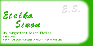 etelka simon business card